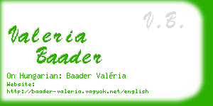 valeria baader business card